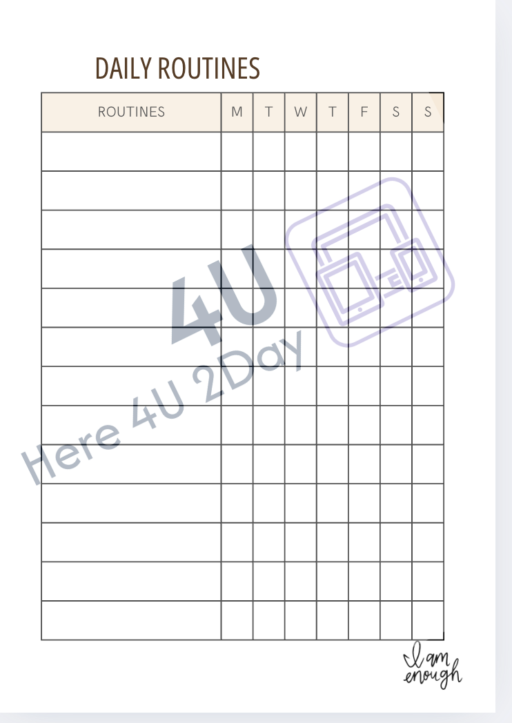 Self-Care Planner