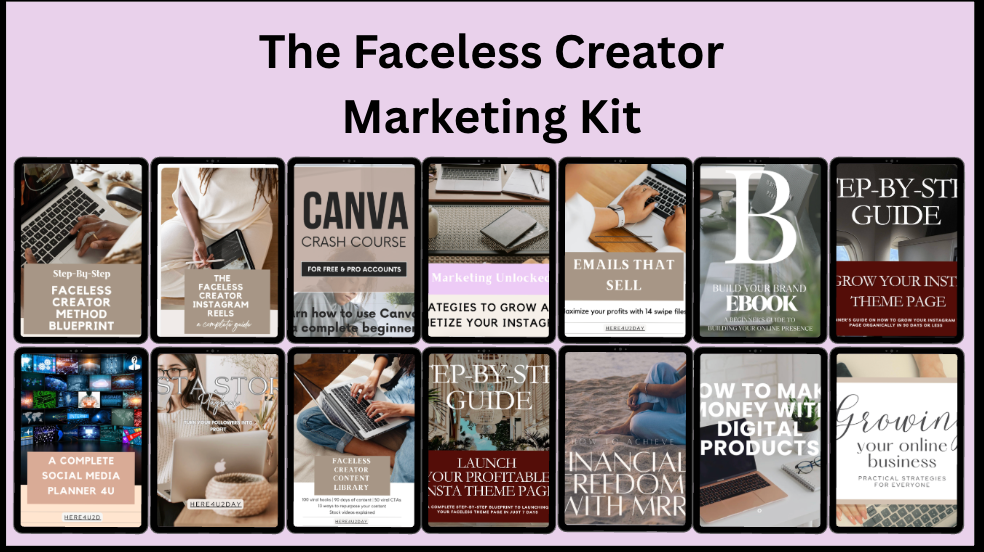 Faceless Creator Marketing Kit Bundle with MRR