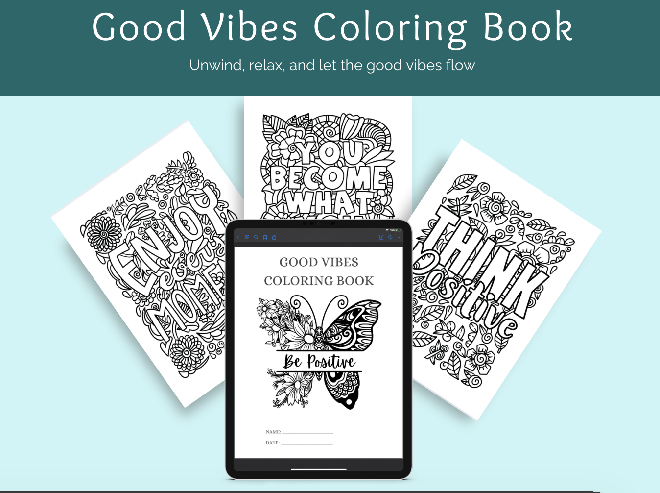 ✨ Good Vibes Coloring Book