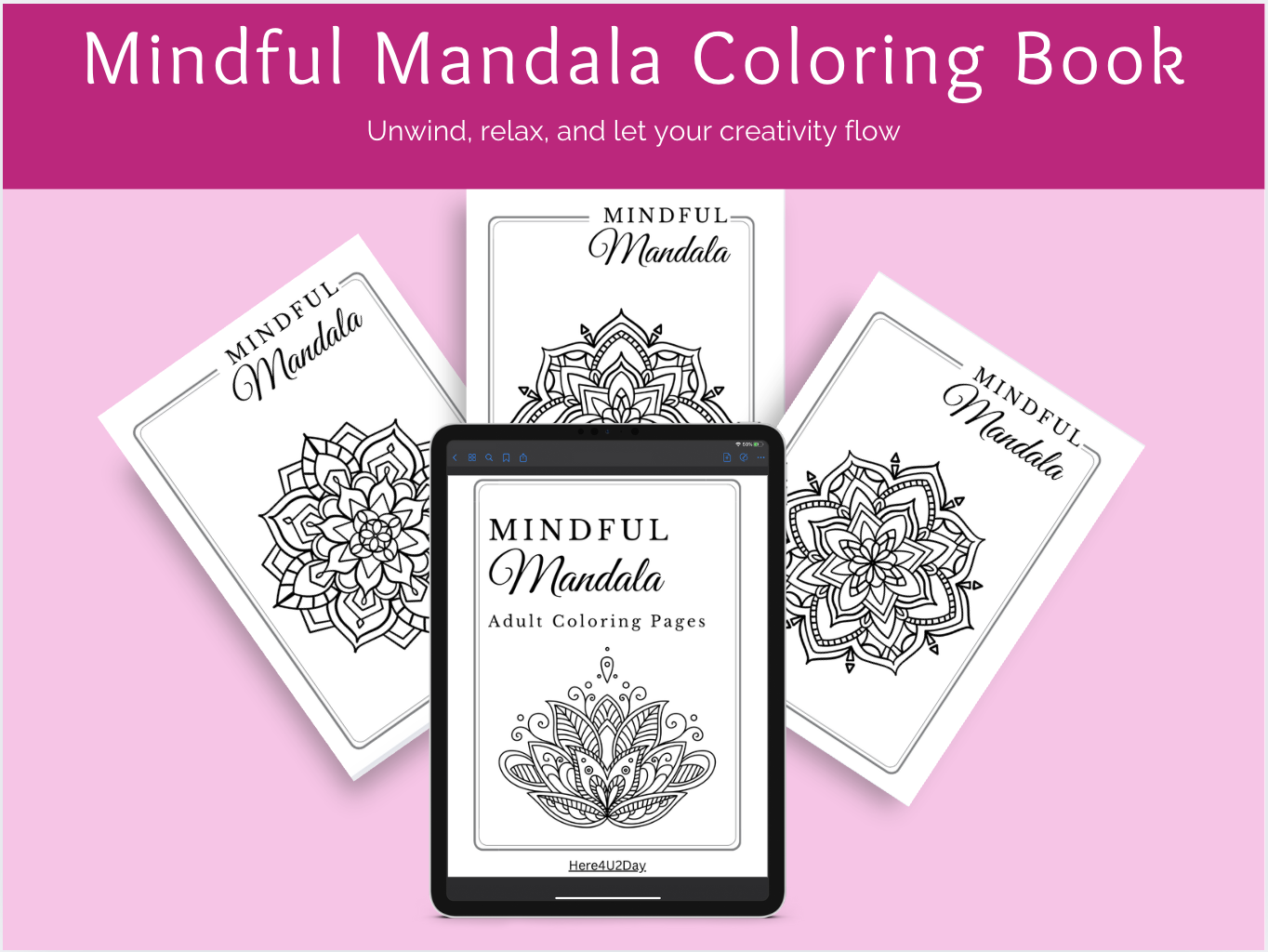 🌀 Mindful Mandala Coloring Book