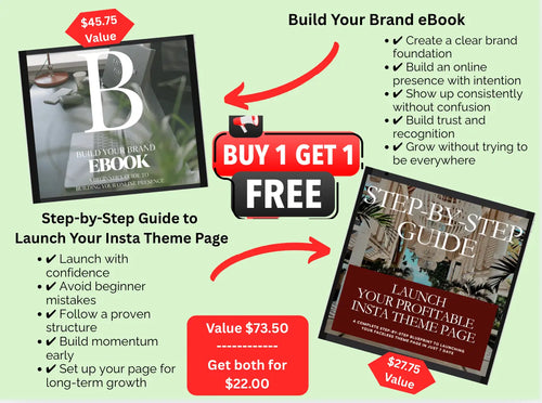 Build Your Brand eBook/Step-by-Step Guide to Launch Your Insta Theme Page Here4U2Day