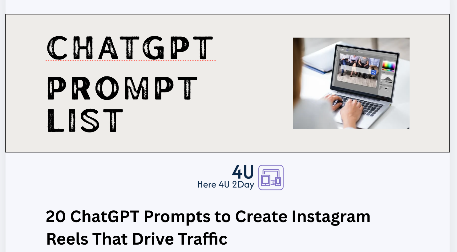 20 ChatGPT Prompts to Create Instagram Reels That Drive Traffic