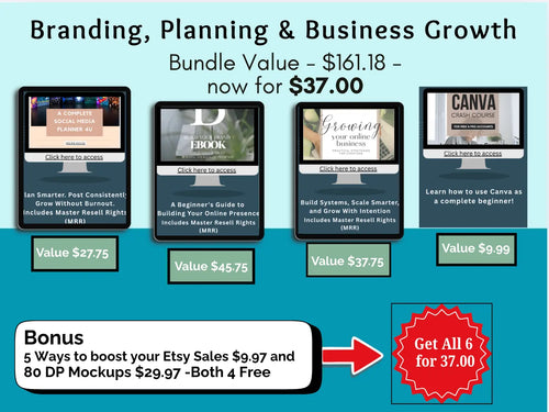 Branding, Planning &amp; Business Growth Bundle Here4U2Day